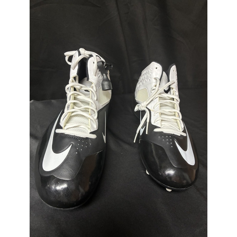Nike Code Pro 3/4 D Football Cleats Mens 16 Black White 579669-010 NEW